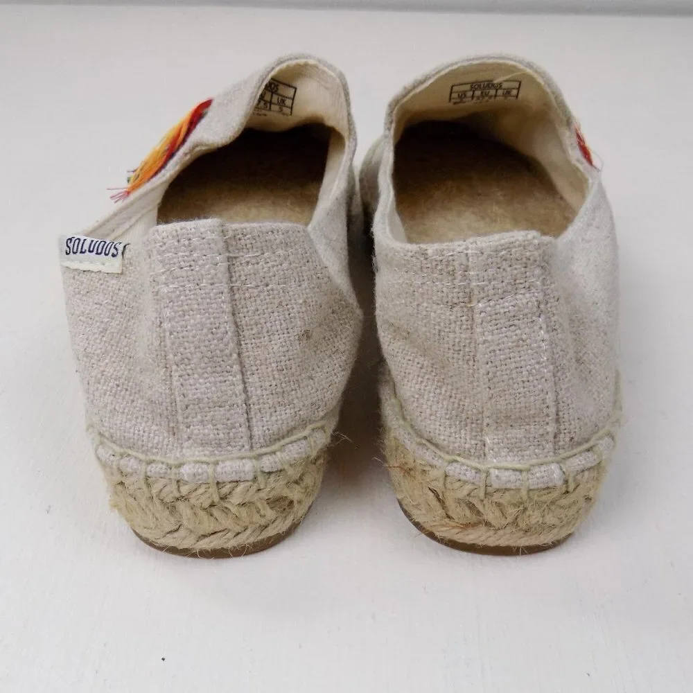 new! soludos espadrilles slip ons smoking flat loafer rainbow striped fringe